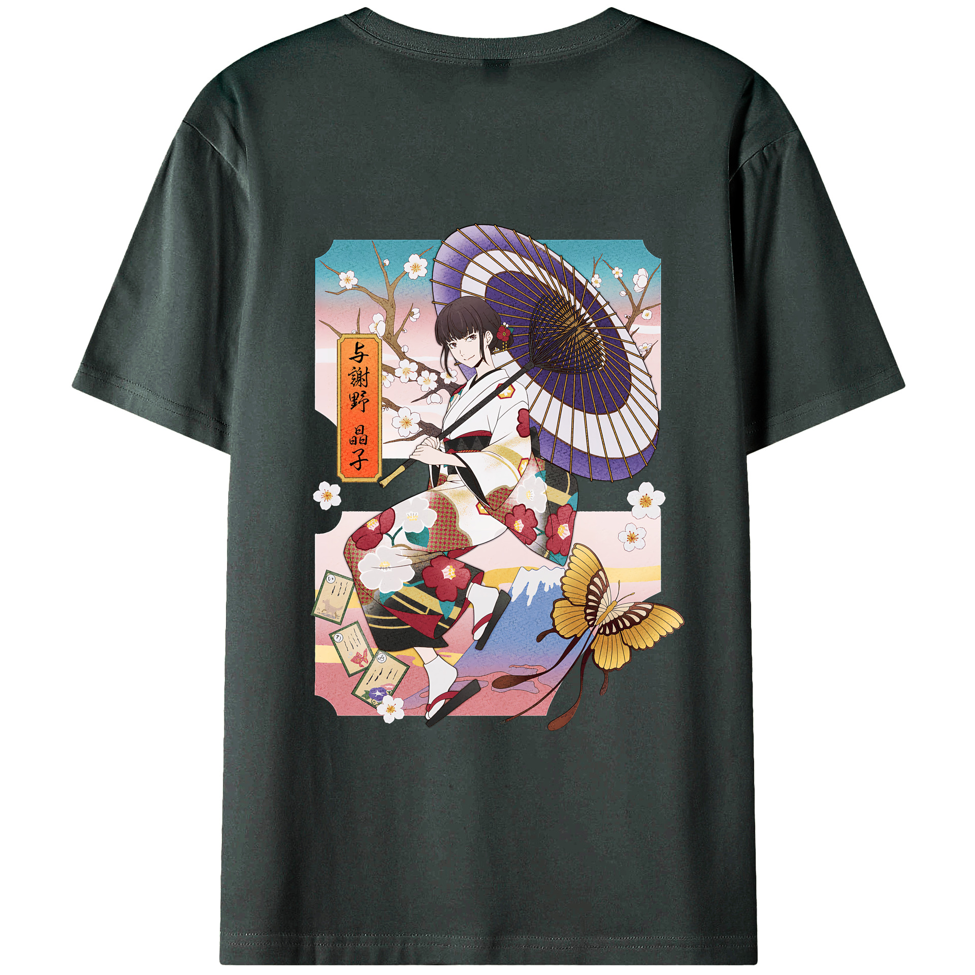 （画像用） 文豪ストレイドッグス Bungo Stray Dogs 綿100％ メンズ半袖Tシャツ（バックプリント） 通気性